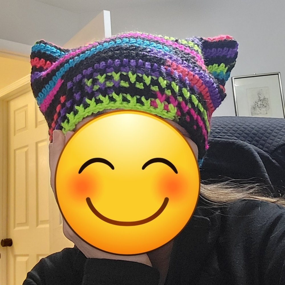 Custom kitty cat beanie